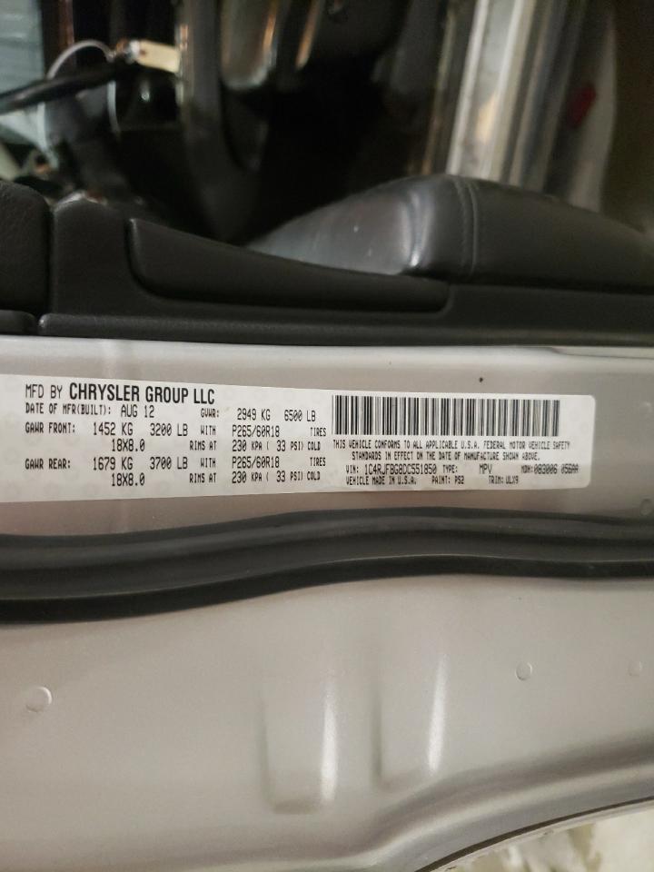 1C4RJFBG8DC551850 2013 Jeep Grand Cherokee Limited