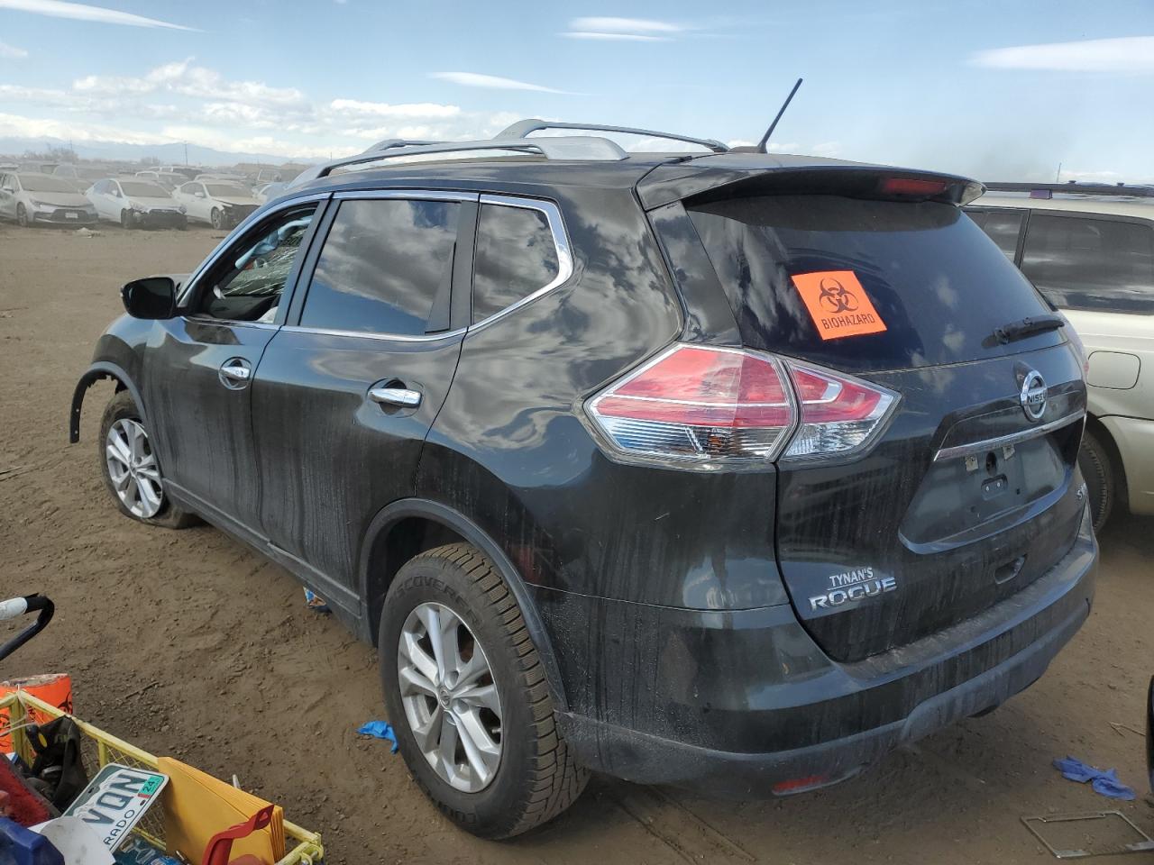 NISSAN ROGUE S 2015 charcoal  gas 5N1AT2MK6FC779605 photo #3