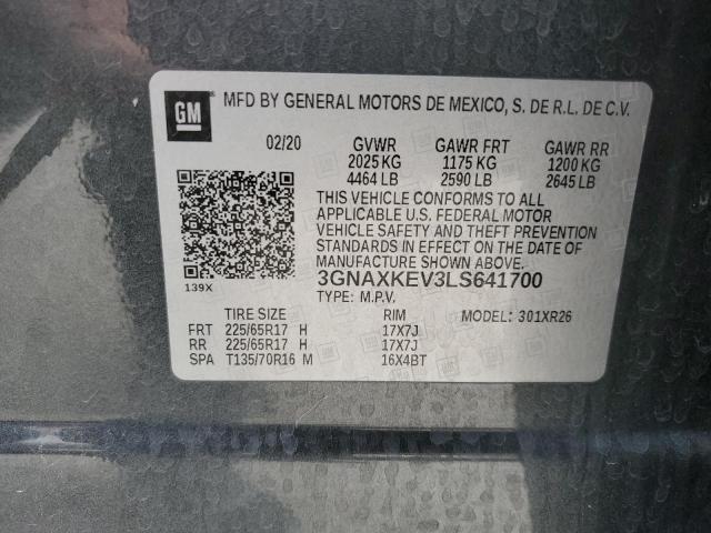 2020 CHEVROLET EQUINOX LT - 3GNAXKEV3LS641700