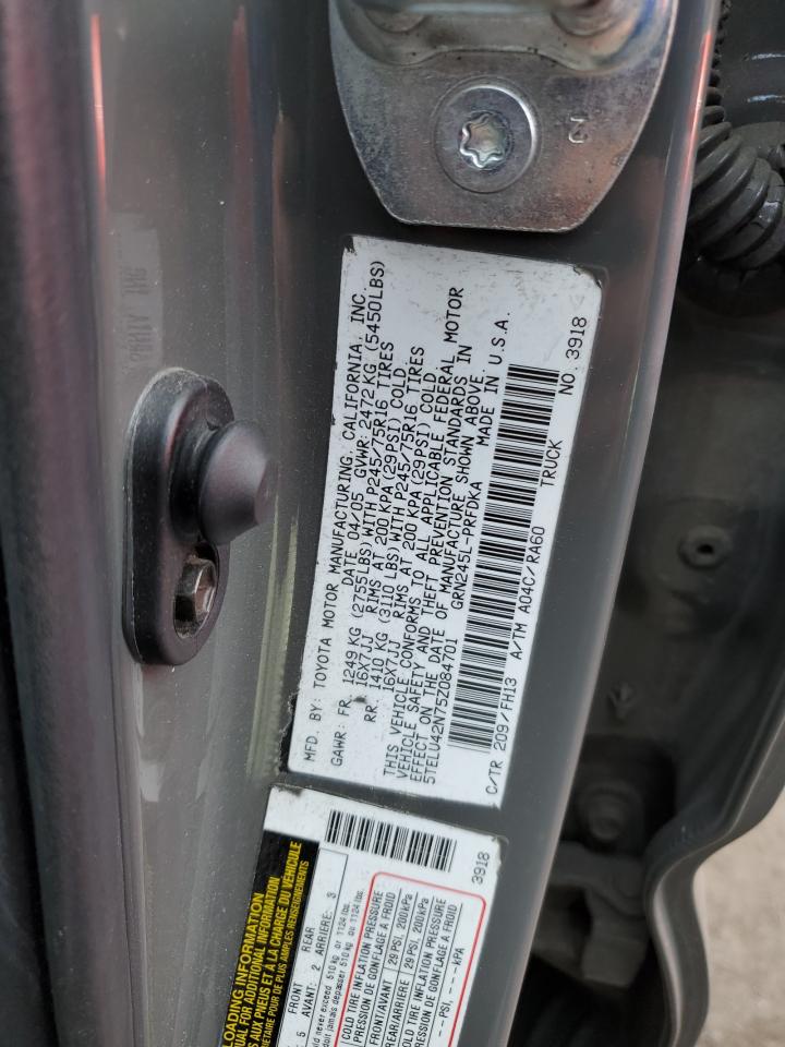 5TELU42N75Z084701 2005 Toyota Tacoma Double Cab