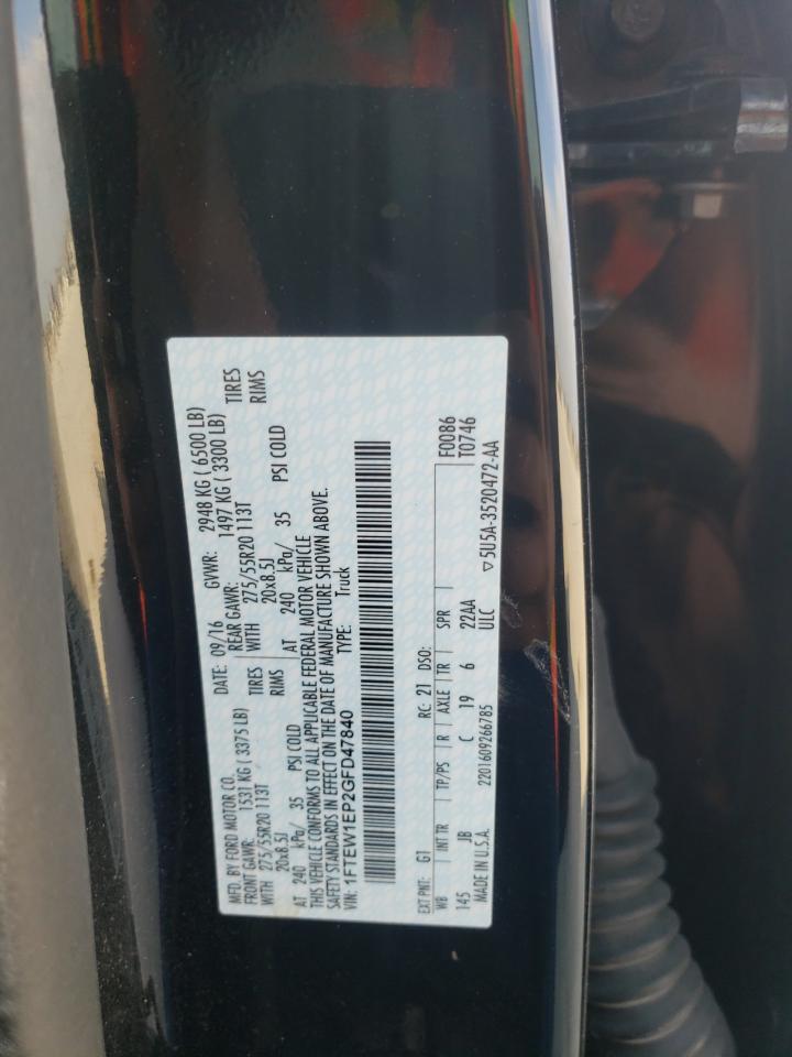 1FTEW1EP2GFD47840 2016 Ford F150 Supercrew