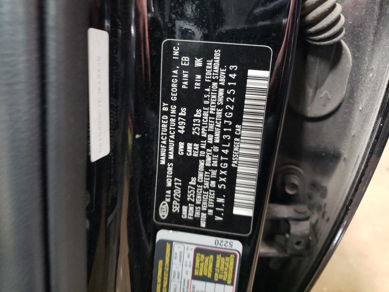 5XXGT4L31JG225143 2018 Kia Optima Lx