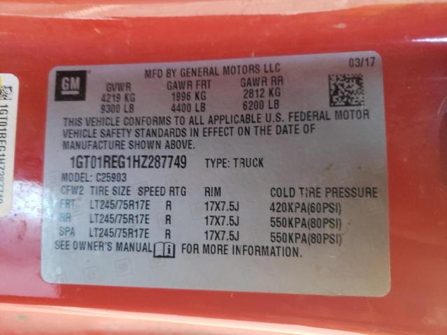 2017 GMC SIERRA C25 1GT01REG1HZ287749