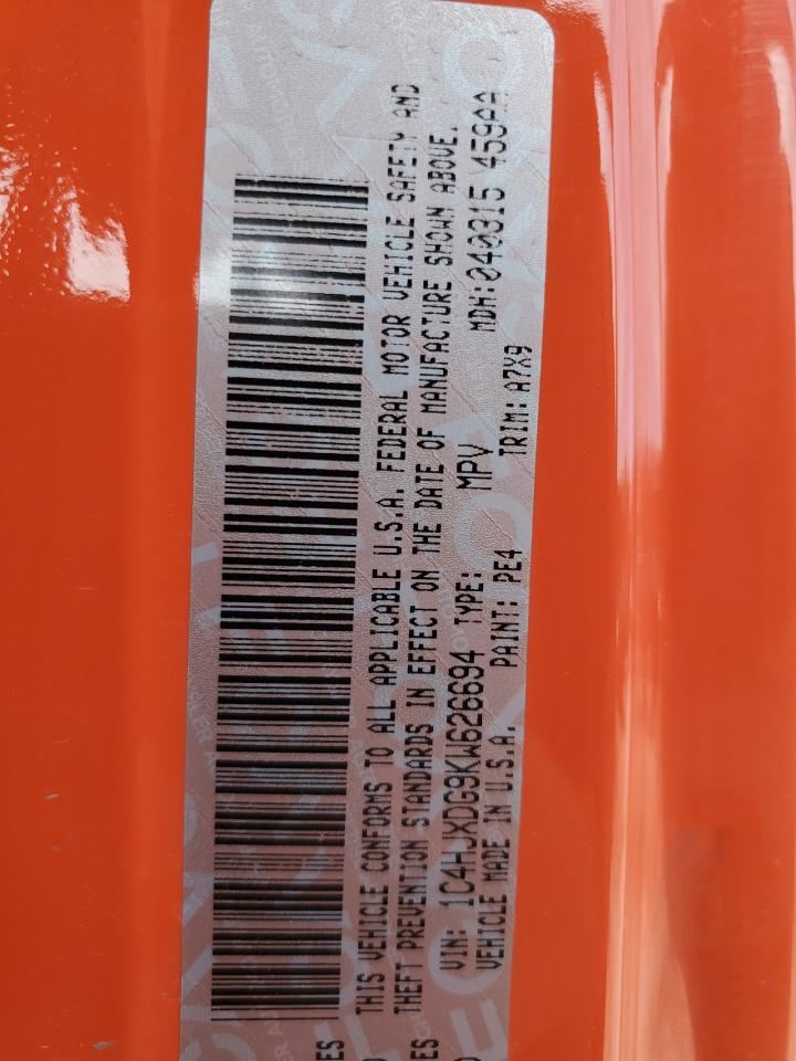 1C4HJXDG9KW626694 2019 Jeep Wrangler Unlimited Sport