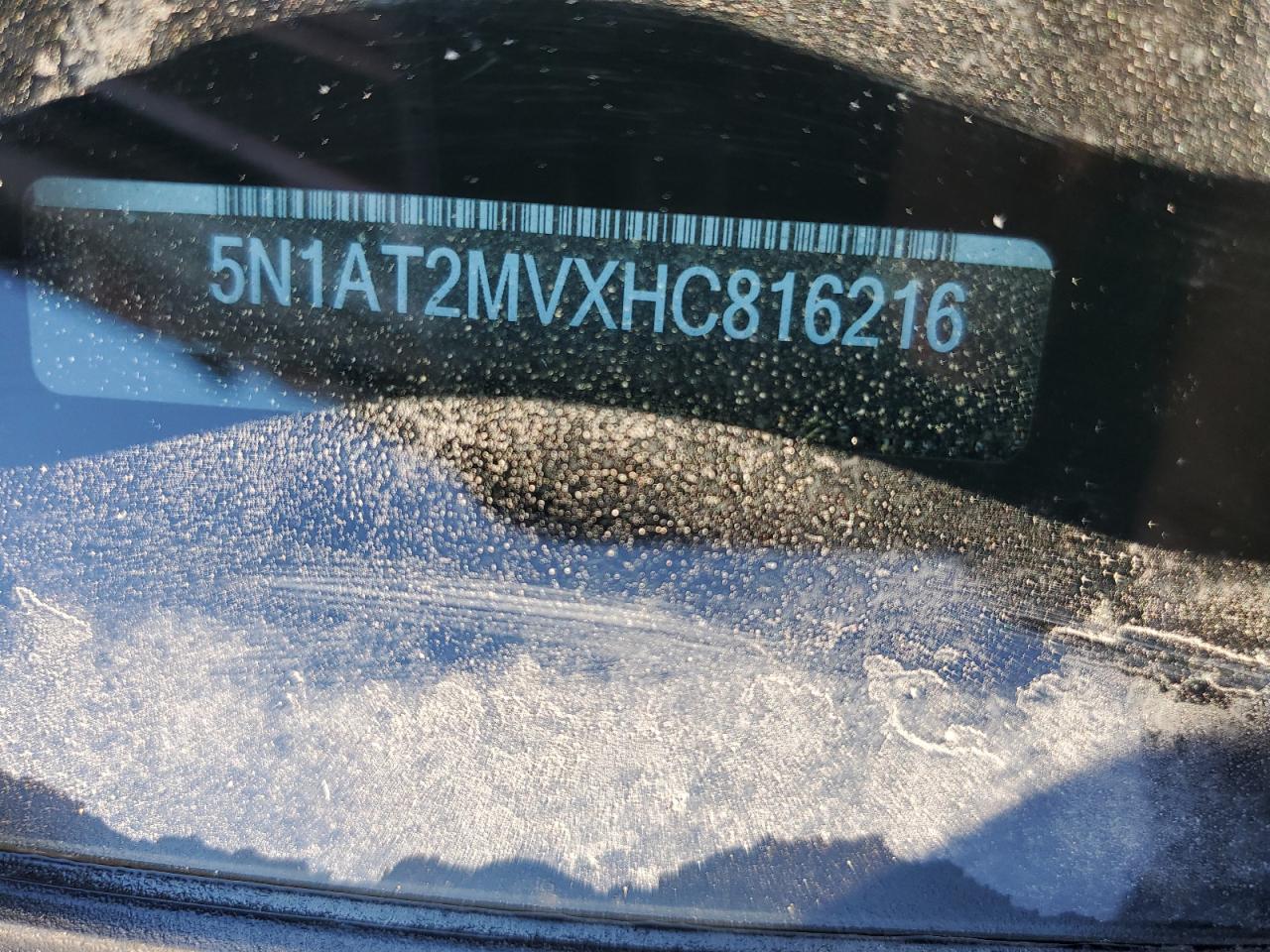 5N1AT2MVXHC816216 NISSAN ROGUE 2017