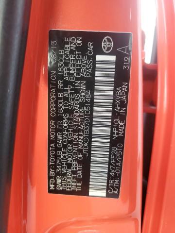 2013 Toyota Prius C VIN: JTDKDTB37D1051484 Lot: 48346914