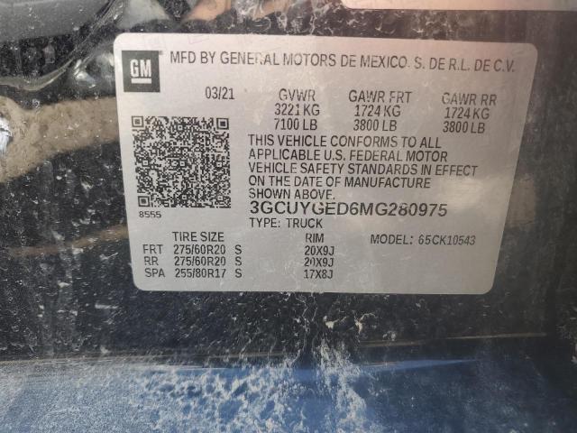 3GCUYGED6MG280975 Chevrolet All Models SILVERADO 13