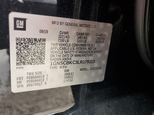 2020 CHEVROLET TAHOE C150 1GNSCBKC3LR179113