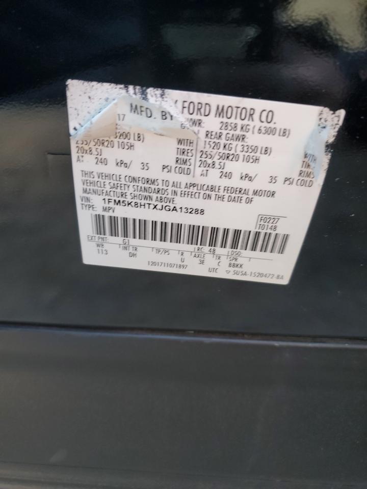 2018 Ford Explorer Platinum vin: 1FM5K8HTXJGA13288