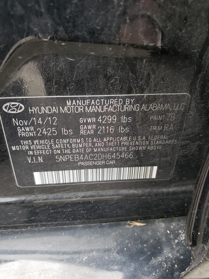 5NPEB4AC2DH645466 2013 Hyundai Sonata Gls