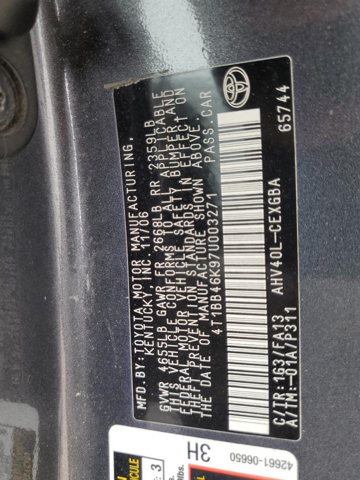 4T1BB46K97U003271 2007 Toyota Camry Hybrid