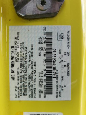 2021 Ford Mustang Gt VIN: 1FA6P8CF9M5126165 Lot: 45038584