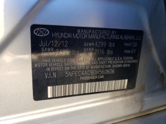 2013 Hyundai Sonata Se VIN: 5NPEC4AC9DH560606 Lot: 47076784