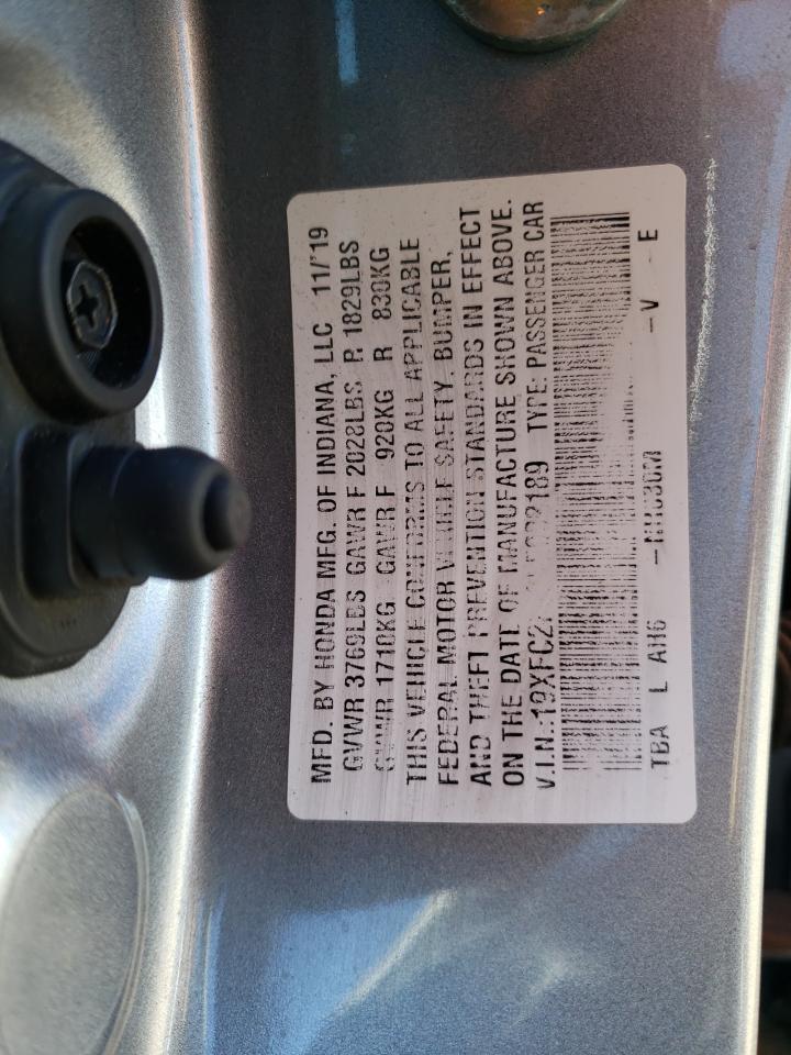 19XFC2F82LE002189 HONDA CIVIC 2020