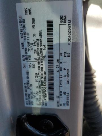 2018 FORD F150 SUPER 1FTEW1CG1JKC87681