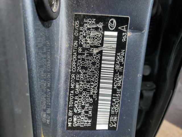 2005 Lexus Es 330 VIN: JTHBA30G055100936 Lot: 47063244