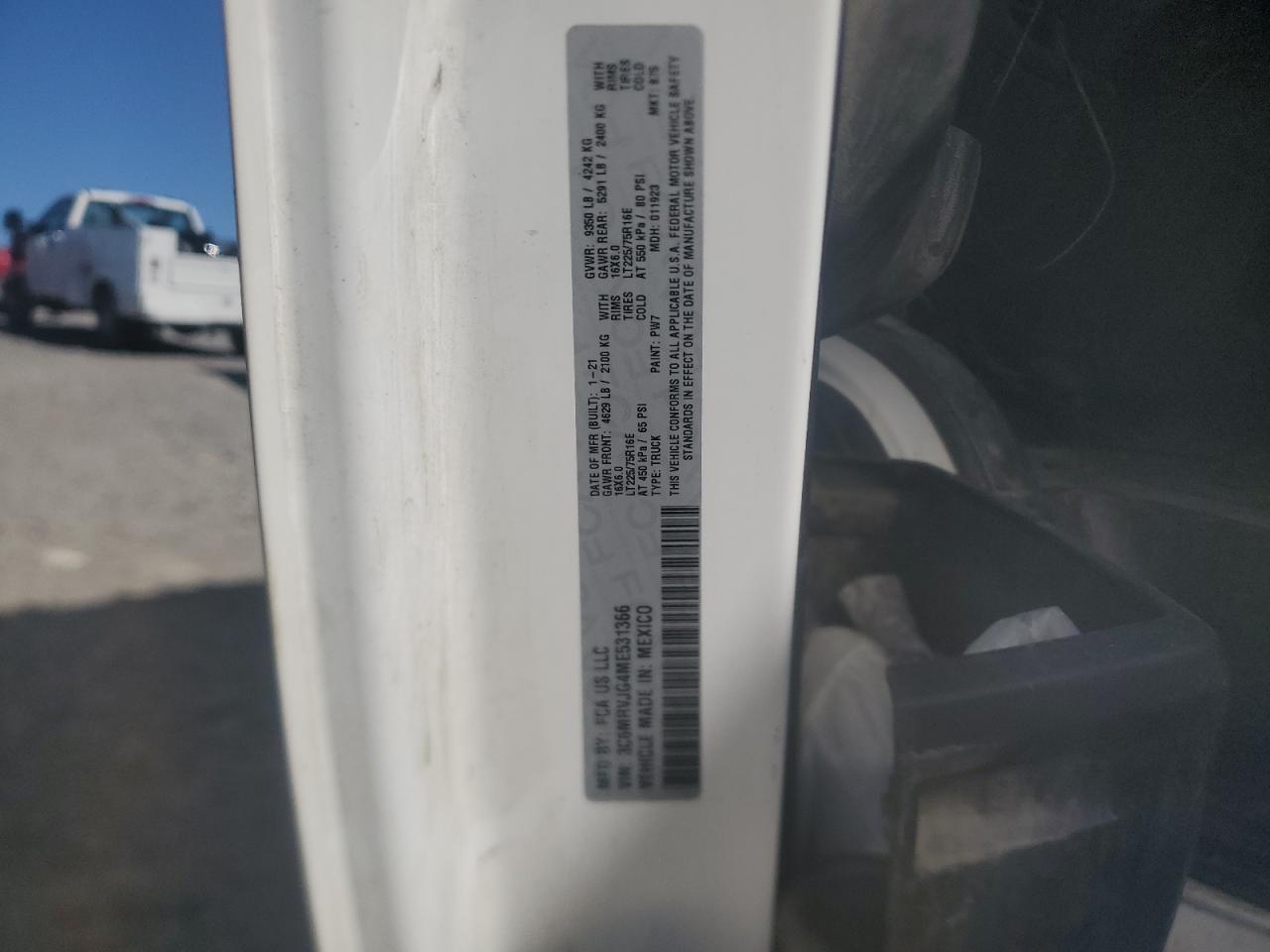 Lot #3024666663 2021 RAM PROMASTER