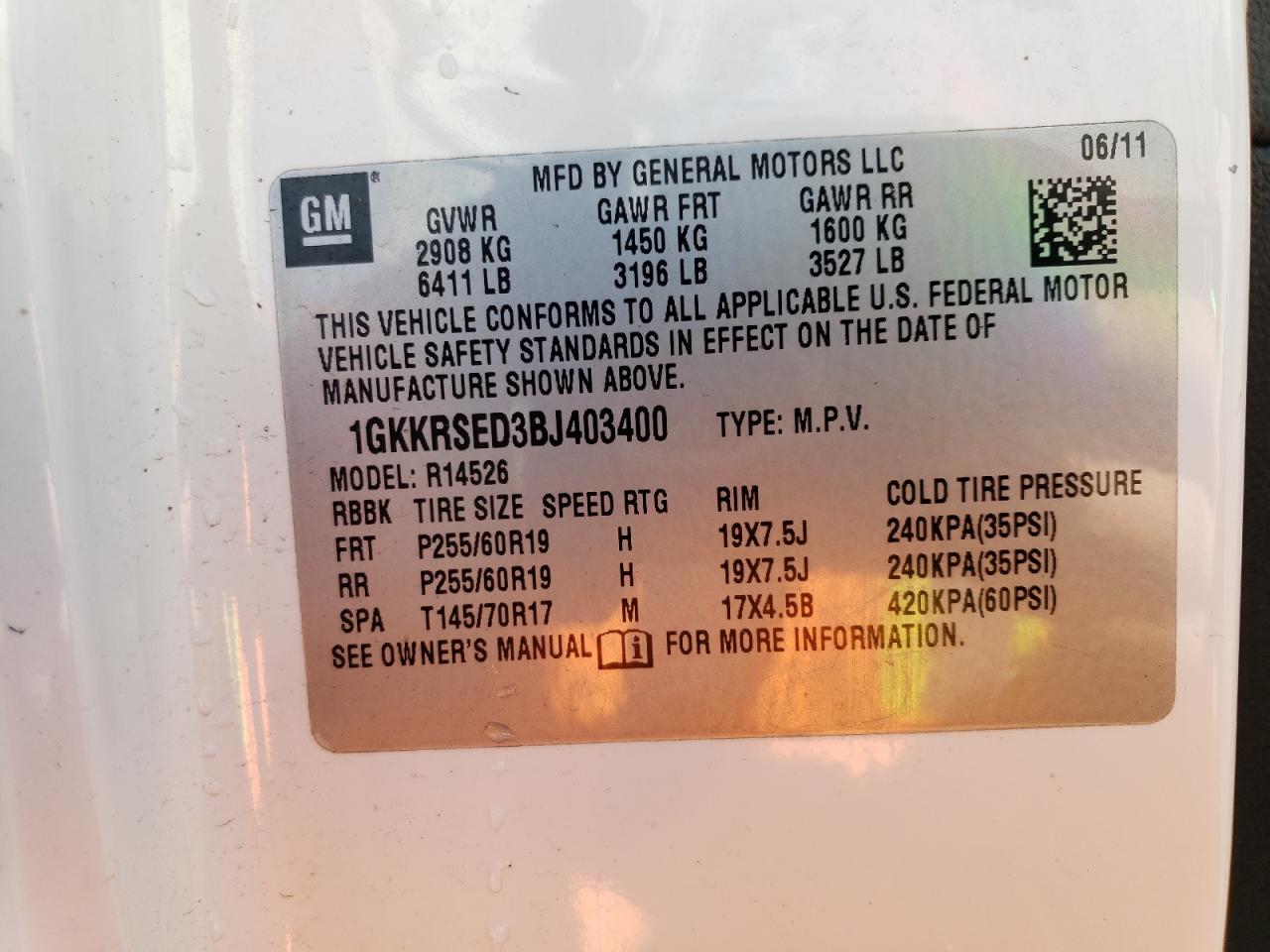 1GKKRSED3BJ403400 2011 GMC Acadia Slt-2