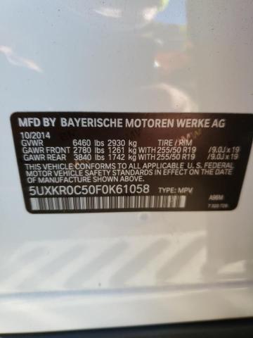 VIN 5UXKR0C50F0K61058 2015 BMW X5, Xdrive35I no.12