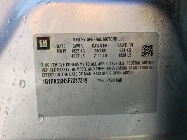 2015 CHEVROLET CRUZE LS - 1G1PA5SH3F7217319