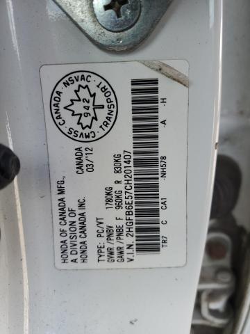 2012 Honda Civic Si VIN: 2HGFB6E57CH201407 Lot: 48898144