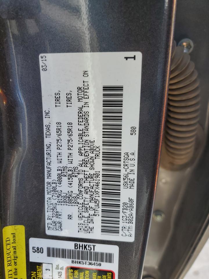 5TFUW5F1XFX461901 2015 Toyota Tundra Double Cab Sr/Sr5