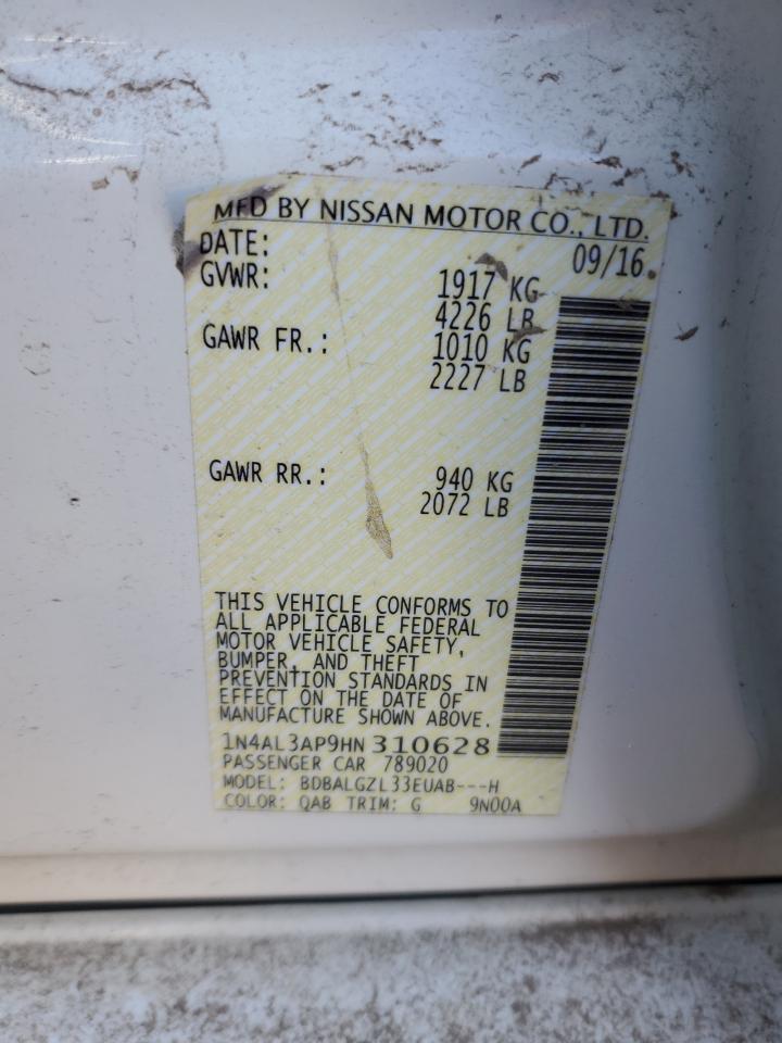 1N4AL3AP9HN310628 2017 Nissan Altima 2.5