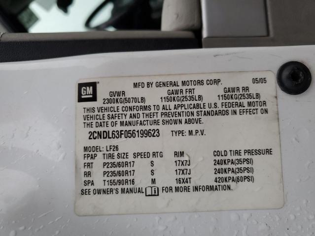 2005 Chevrolet Equinox Lt VIN: 2CNDL63F056199623 Lot: 48296804