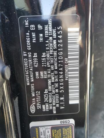 5XXGN4A71DG126455 2013 Kia Optima Ex