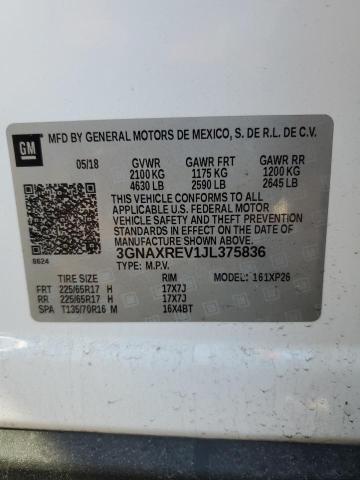 2018 Chevrolet Equinox Ls VIN: 3GNAXREV1JL375836 Lot: 50338234