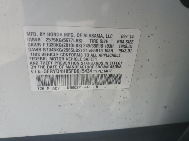 2015 Acura Mdx Advance VIN: 5FRYD4H85FB015434 Lot: 47033604