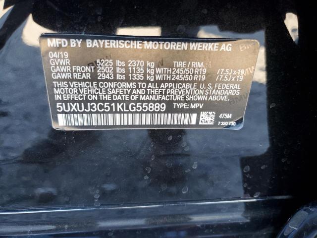 2019 BMW X4 XDRIVE3 - 5UXUJ3C51KLG55889