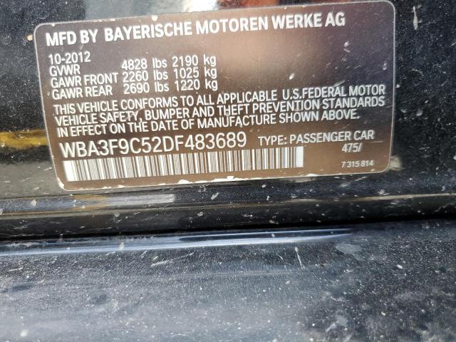 2013 BMW Activehybrid 3 VIN: WBA3F9C52DF483689 Lot: 45329244