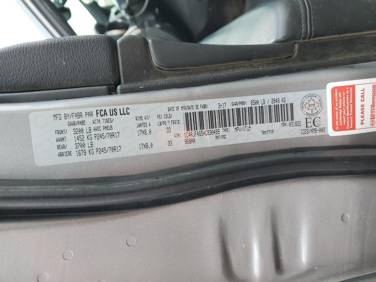 1C4RJFAG5HC830499 2017 Jeep Grand Cherokee Laredo