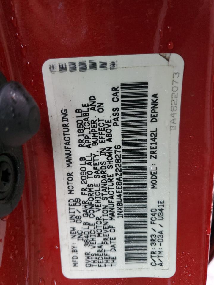 1NXBU4EE8AZ228276 2010 Toyota Corolla Base