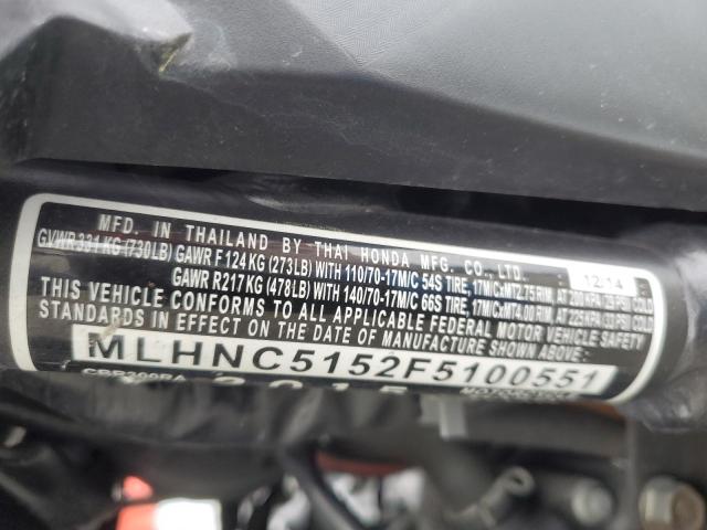 2015 HONDA CBR500RA MLHNC5152F5100551