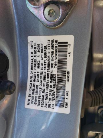 2019 HONDA INSIGHT LX 19XZE4F14KE030337