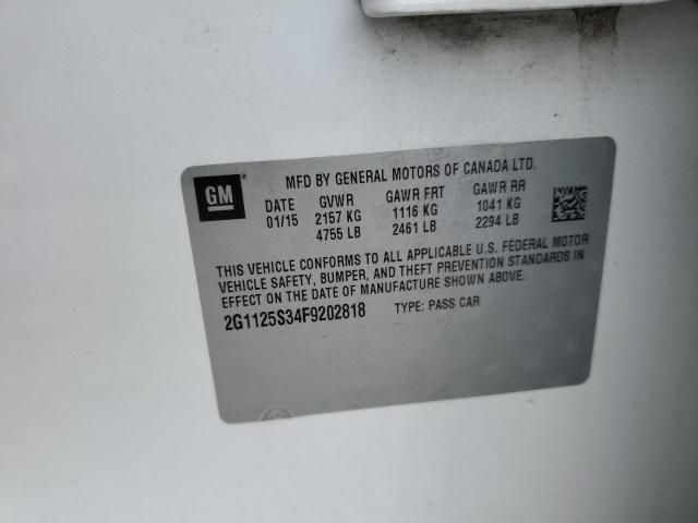 2015 Chevrolet Impala Lt VIN: 2G1125S34F9202818 Lot: 47826304