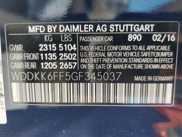 VIN WDDKK6FF5GF345037 2016 Mercedes-Benz E-Class, 400 no.12