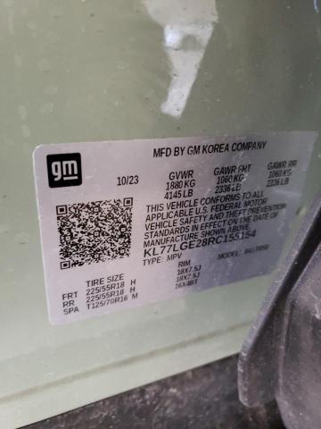 2024 CHEVROLET TRAX 1RS KL77LGE28RC155154