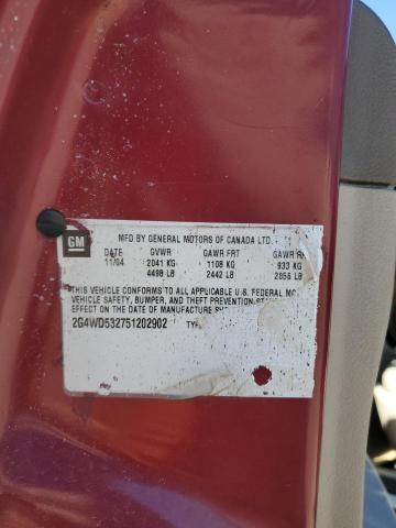 2005 Buick Lacrosse Cxl VIN: 2G4WD532751202902 Lot: 48473914