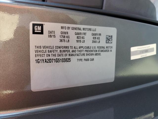 2016 CHEVROLET CORVETTE S - 1G1YA2D71G5103825