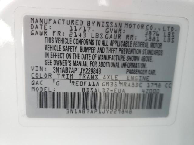 2018 NISSAN SENTRA S - 3N1AB7AP1JY229848