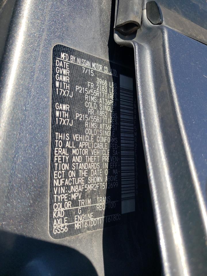 JN8AF5MR2FT512699 2015 Nissan Juke S