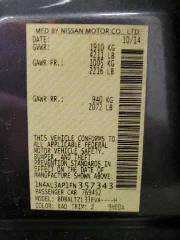 2015 NISSAN ALTIMA 2.5 - 1N4AL3AP1FN357343