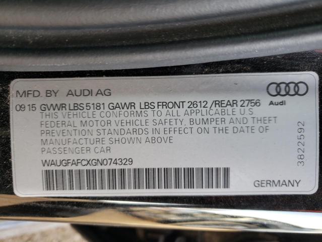 2016 AUDI A6 PREMIUM - WAUGFAFCXGN074329