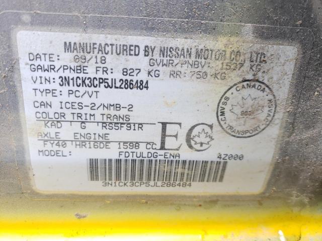 2018 NISSAN MICRA - 3N1CK3CP5JL286484