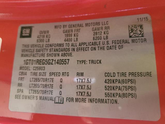 2016 GMC SIERRA C25 1GT01REG5GZ140557