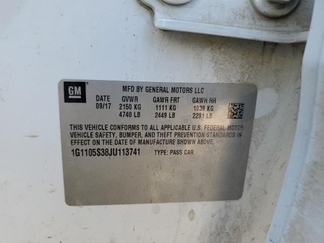 2018 Chevrolet Impala Lt VIN: 1G1105S38JU113741 Lot: 46494284