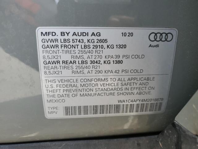 2021 AUDI SQ5 PRESTI WA1C4AFY4M2018879